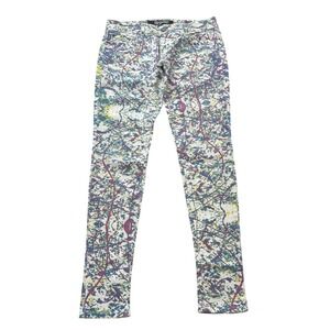 Lip Service Jett Jeans Womens Size 3 - 27 Paint Splatter Skinny Leg Denim